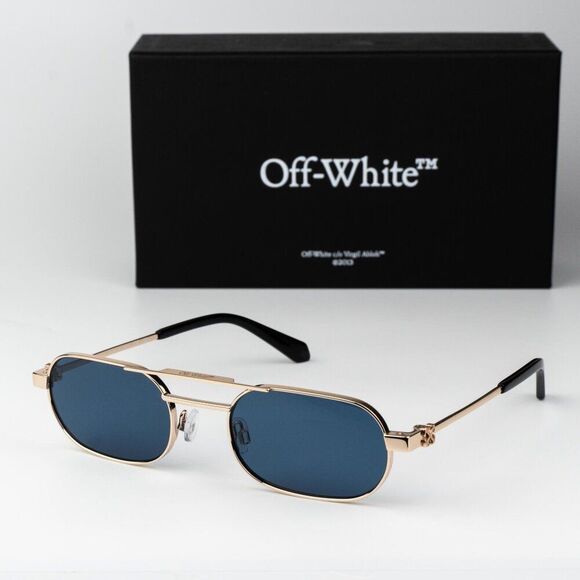 Off-White VAIDEN Women Sunglasses Gold Blue Oval OERI123 VAIDEN 7645 main image 11